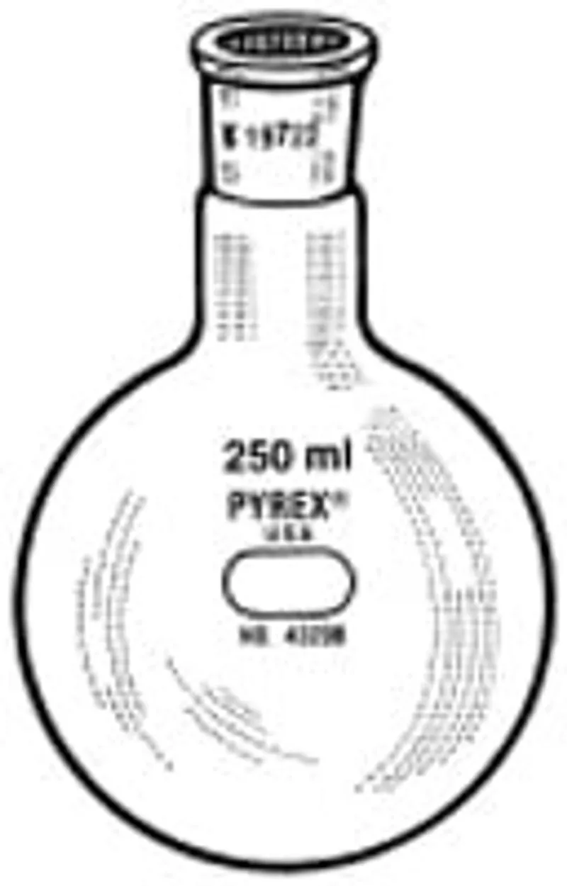 PYREX® 100 mL Short Neck Boiling Flask, Round Bottom, 19/22 Standard Taper Joint